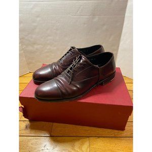 Salvatore Ferragamo Brown Leather Lace Up Dress Shoes. Made In Italy Size 11.5